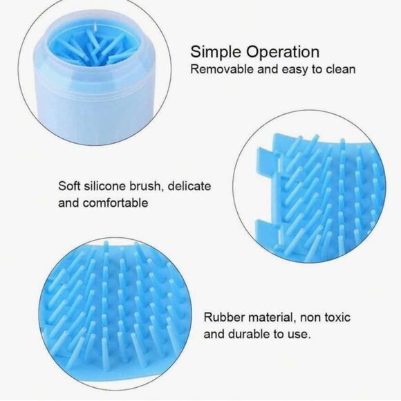 Dog Foot Cleaner Cup - Portable Pet Paw Washing Tool with Soft Bristles - Picture 2 of 4